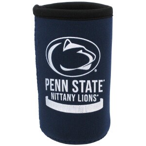 navy slim can Koozie with Athletic Logo above Penn State Nittany Lions